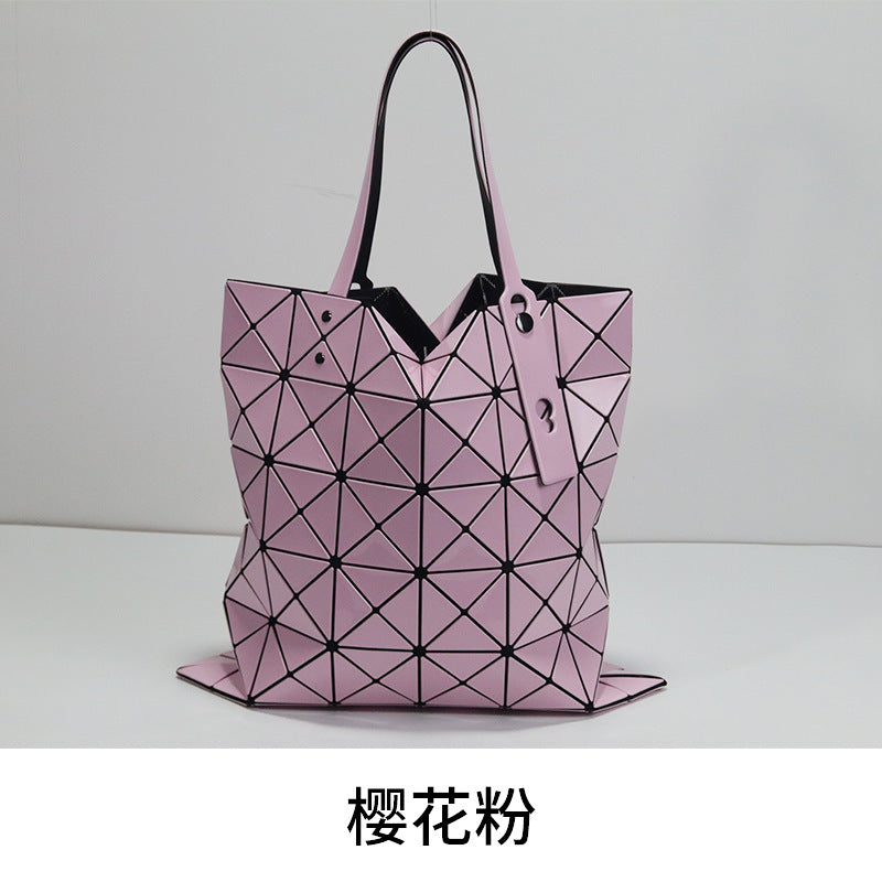 Wholesale diamond pattern tote bag large capacity commuter shoulder bag